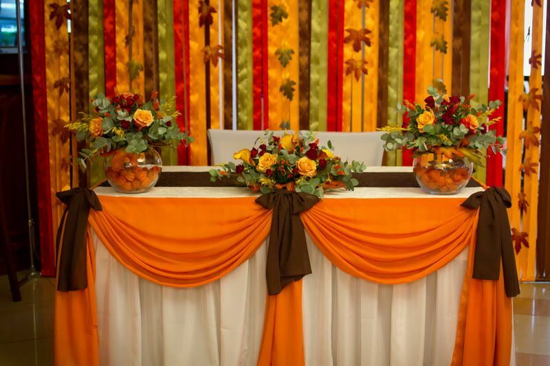 Bruiloft in de oranje kleur - helder, modieus, creatief!