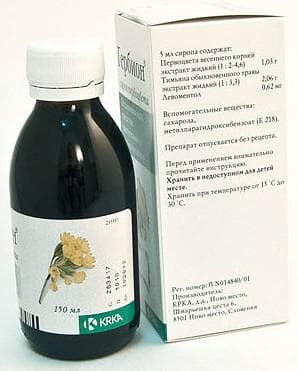 herbion from dry cough based on primrose