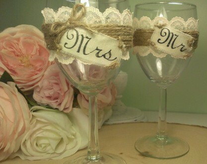 How to decorate wedding glasses with your own hands