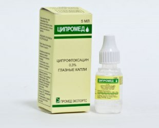 Cipromed - ögondroppar omedelbar åtgärd