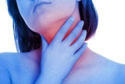 the appearance of sore throat
