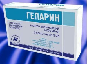 injekce heparinu