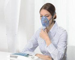 inhalation by an adult nebulizer