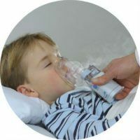 Behandling med inhalation af hoste, løbende næse, lungebetændelse, bronkitis