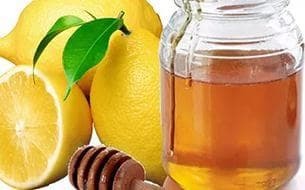 Lemon juice and honey from coughing