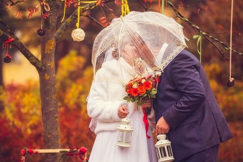 Svadba na jeseň: návrhy nápadov, foto