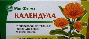 Suppositories with calendula
