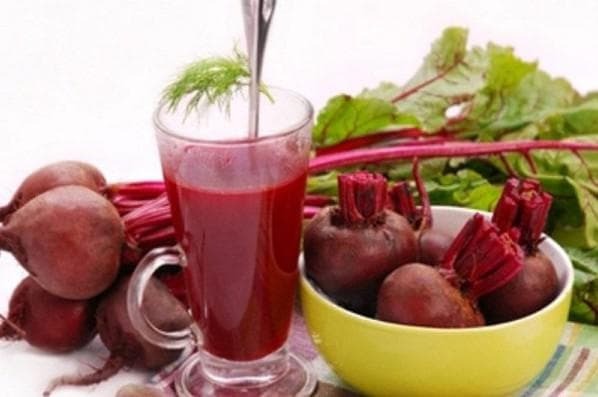 Beet juice for burrowing a baby