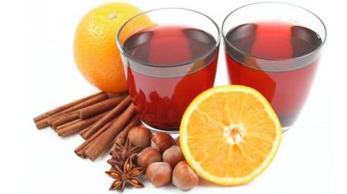 orange mulled wine with colds