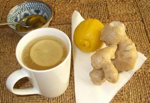 classic tea with ginger for colds