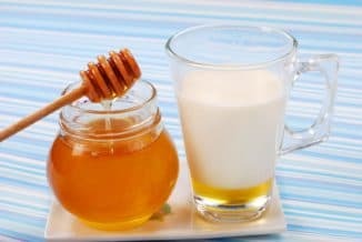 milk with honey from a cough recipe
