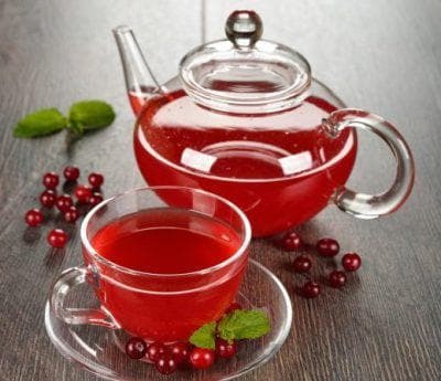 tea with cranberries for children