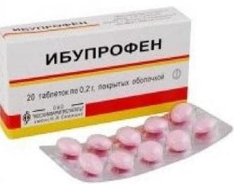Ibuprofen from sore throat