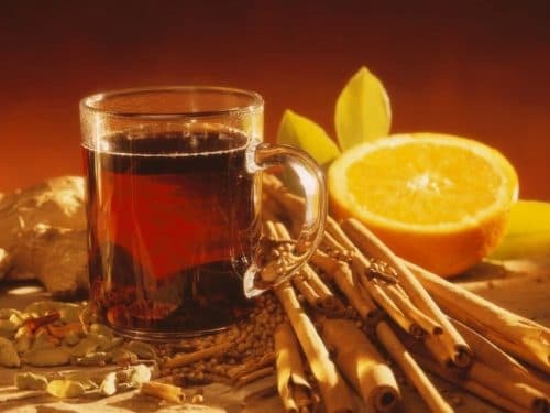 ginger mulled wine with cold
