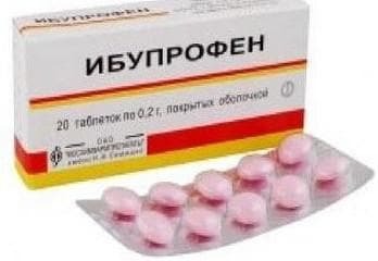 Ibuprofen from sore throat