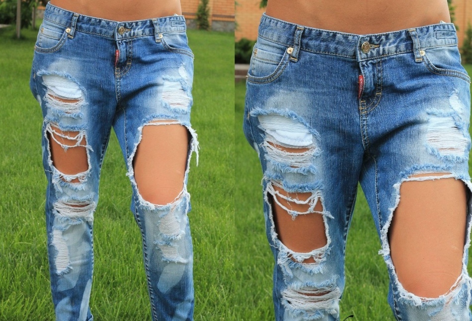 Ako urobiť roztrhané džínsy? Ako robiť diery v džínsoch doma?