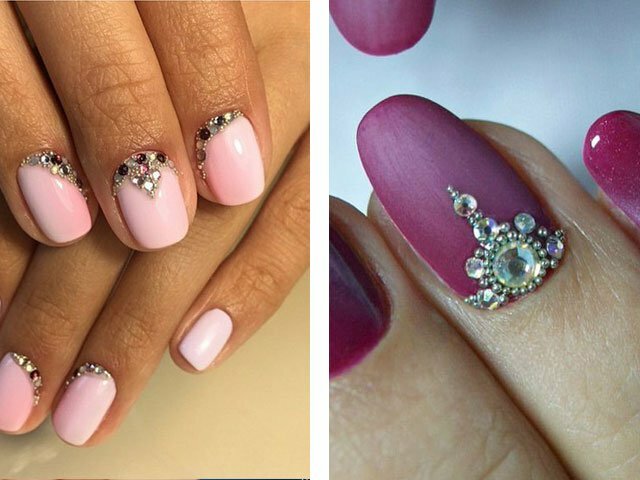 Mode manicure met bouillon - ontwerp van nagels met soep