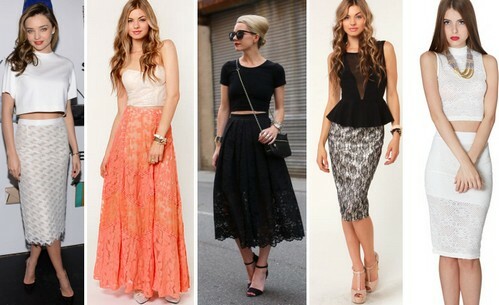 With what you can wear a lace skirt