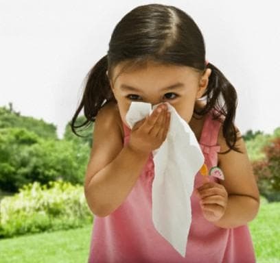 allergie en stof als een hoest pathogeen bij een kind