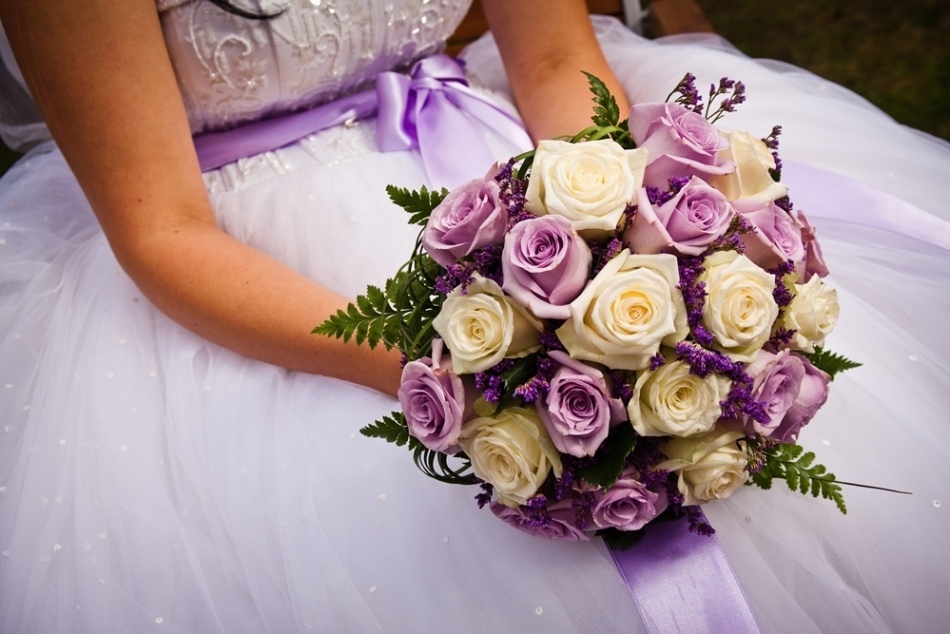 Wedding bouquet. How to make a bouquet of brides from satin ribbons? Wedding bouquet of roses, peonies, tulips