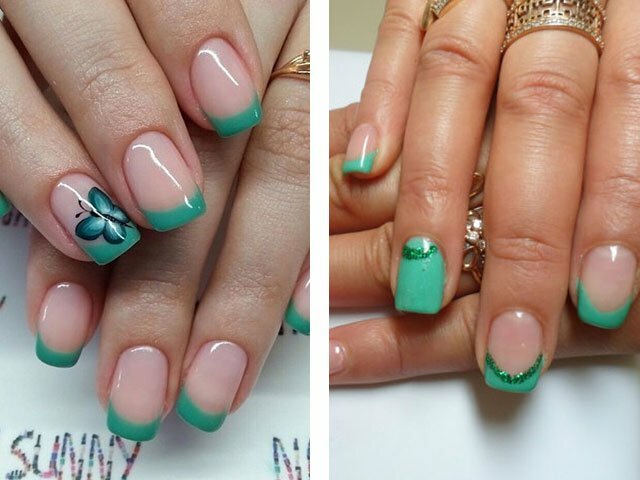 Maniermanicure in muntkleuren