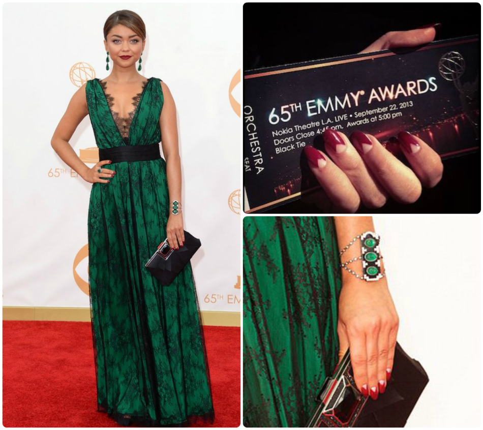 Welke kleur nagels past bij een smaragdgroene jurk? Manicure onder de smaragdgroene jurk: foto