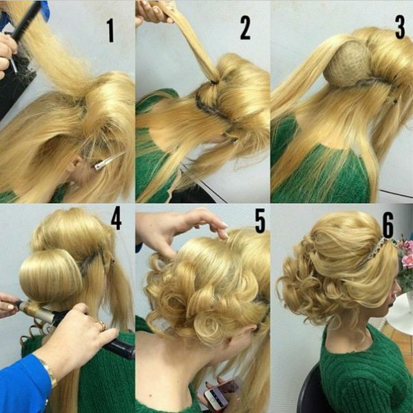 Beautiful festive hairstyles for medium hair that you can make by yourself