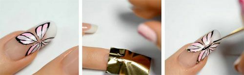 Manicure com fundição. Exquisite e elegante!