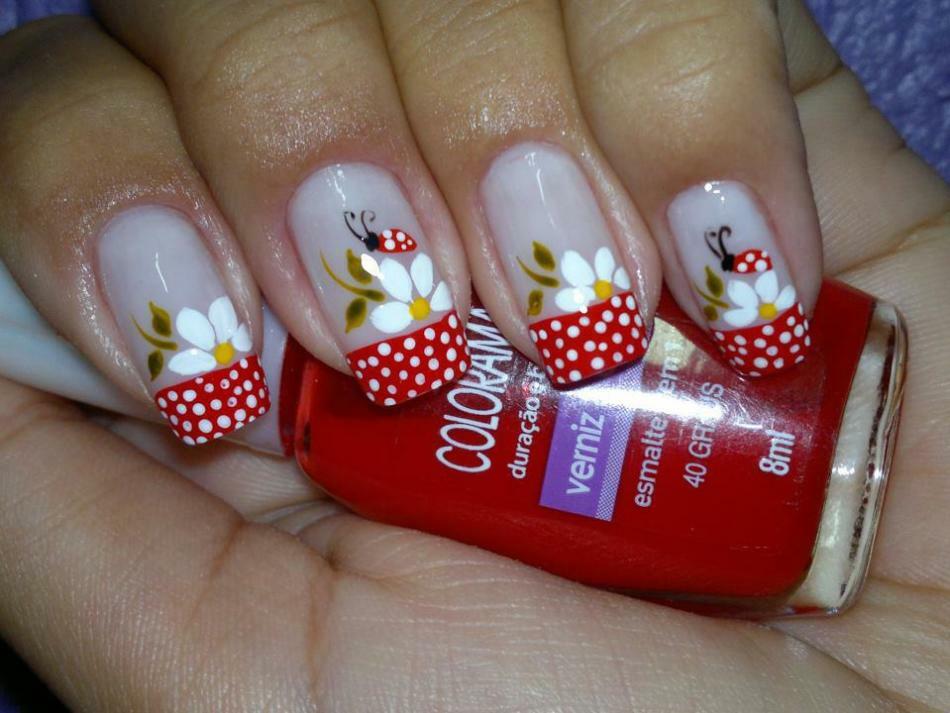 Design of manicure with ladybug on nails: photo. Ladybug on nails: step by step drawing, diagram. How to make a manicure with a ladybug on the nails of a French jacket, with rhinestones, stickers, a picture, a voluminous ladybug?