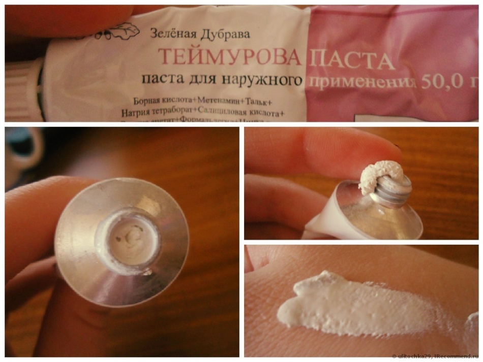 Pasta Teymurova - petunjuk penggunaanCara menggunakan pasta dan salep Teimurov dari ketiak berkeringat, bau kaki dan jamur?
