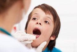 enlarged tonsils in a child