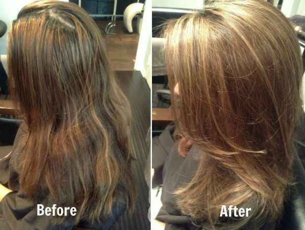 Californische highlighting op kort, medium en lang haar